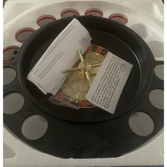 Roulette Party Drinking Game w/6 Shot Glasses NIB NEW - Picture 3 of 5